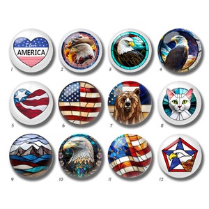 USA Flagge Cabochon, 4. Juli Glaskuppel, 10mm 12mm 14mm 16mm 18mm 20mm 25mm 30mm 35mm 40mm DIY Rot Blau Bild Bild Glasperlen-DN2363