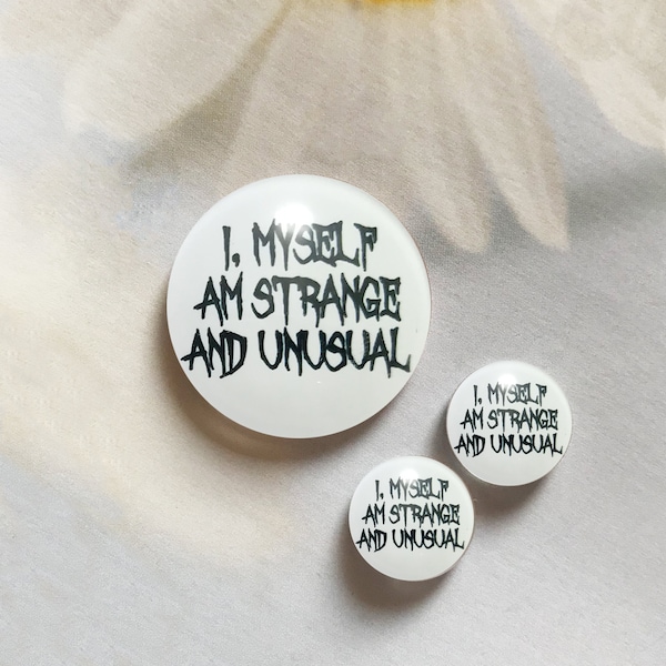 I'm Strange and Unusual Cabochon /glass Snap Button,10mm 12mm 14mm 16mm 18mm 20mm 25mm 30mm 35mm 40mm Glass Dome/Ginger Snap Button -R223745
