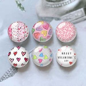 Cuori d'amore Cabochon, regalo di San Valentino Cupola di vetro, 10 mm 12 mm 14 mm 16 mm 18 mm 20 mm 25 mm 30 mm 35 mm 40 mm Perline di vetro per immagini fai da te-DN143