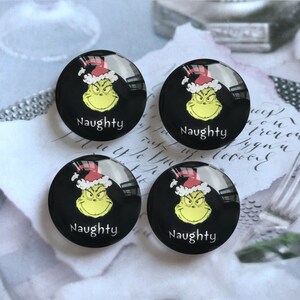 Christmas Naughty Cabochon,Xmas photo glass Snap Button,10mm 12mm 14mm 16mm 18mm 20mm 25mm 30mm 35mm 40mm glass dome cameo-R10237