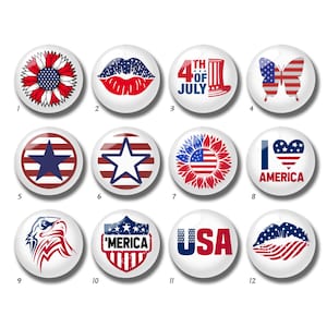 Cabochon drapeau des États-Unis, dôme en verre du 4 juillet, 10 mm 12 mm 14 mm 16 mm 18 mm 20 mm 25 mm 30 mm 35 mm 40 mm DIY rouge bleu image image perles de verre-DN1110