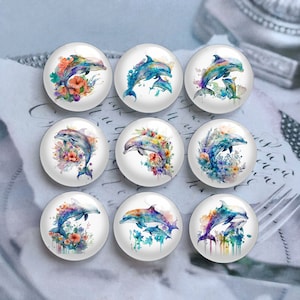 10 Stück 10 mm 12 mm Delfin Cabochon, Seetier Glaskuppel, 14 mm 16 mm 18 mm 20 mm 25 mm 30 mm 35 mm 40 mm DIY Bild Bild Glaskamee -DN2371