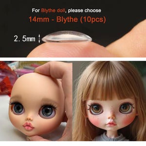 Eye Cabochon,Handmade Doll Cat Eyeball photo glass Cabochon, 10mm -40mm eye glass dome cameo - 14mm thin Blythe doll eyes - DN1898 image 6