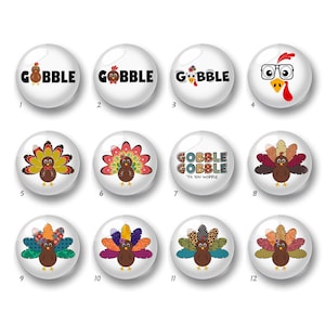 Turkey Cabochon, Thanksgiving Gooble Glass Dome,10mm 12mm 14mm 16mm 18mm 20mm 25mm 30mm 35mm 40mm DIY Picture Image Glass Cameo-DN101