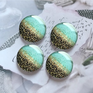 Leopard Print Cabochon/ Glas Druckknopf,10mm 12mm 14mm 16mm 18mm 20mm 25mm 30mm 35mm 40mm Bild GlasKuppel/Ingwer Druckknopf -R2251838
