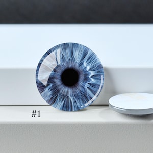 Eye Cabochon,Handmade Doll Cat Eyeball photo glass Cabochon, 10mm -40mm eye glass dome cameo - 14mm thin Blythe doll eyes - DN1898 #1
