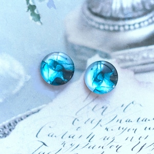 10pcs 10mm 12mm 14mm Cabochon aquarelle, bouton pression en verre photo à la main, 16mm 18mm 20mm 25mm 30mm 35mm 40mm dôme en verre-R120708