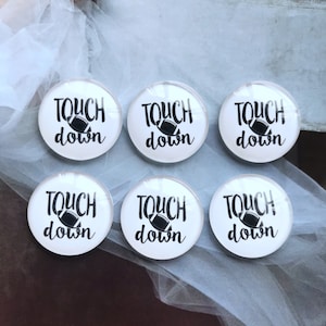 Fußball Cabochon,Touch Down Sport Foto Glas Druckknopf,10mm 12mm 14mm 16mm 18mm 20mm 25mm 30mm 35mm 40mm Glaskuppel Cameo-R10806