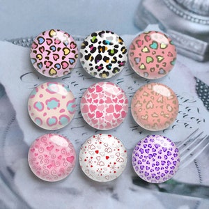 Rosa Liebe Herzen Cabochon, Valentinstag Glaskuppel, 10 mm 12 mm 14 mm 16 mm 18 mm 20 mm 25 mm 30 mm 35 mm 40 mm DIY Bild Bild Glasperlen-DN125