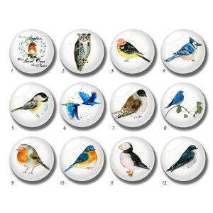 10 pièces 10 mm 12 mm cabochon oiseau bleu, dôme en verre oiseau macareux, 14 mm 16 mm 18 mm 20 mm 25 mm 30 mm 35 mm 40 mm bricolage hibou image image perles de verre-DN1673