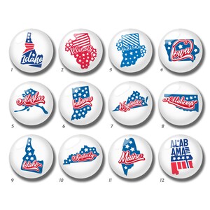 USA Flagge Cabochon, 4. Juli Glaskuppel, 10mm 12mm 14mm 16mm 18mm 20mm 25mm 30mm 35mm 40mm DIY Rot Blau Bild Bild Glasperlen-DN1041