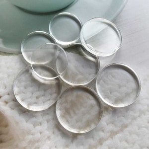 10 Stück flache klare Glascabochon, flache Rückseite runde transparente Glaskuppeln, 8 mm 10 mm 12 mm 14 mm 16 mm 18 mm 20 mm 25 mm 30 mm 35 mm 40 mm Glaskamee