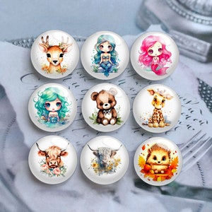 10 Stück 10mm 12mm OX Bull Cabochon, Meerjungfrau Glaskuppel, Tier Cameo, 14mm 16mm 18mm 20mm 25mm 30mm 35mm 40mm Bild Bild Glasperlen-DN1505