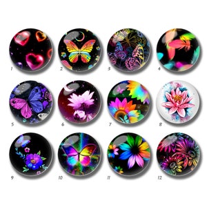 10 pcs 10 mm 12 mm cabochon papillon, fleurs florales dôme en verre, 14 mm 16 mm 18 mm 20 mm 25 mm 30 mm 35 mm 40 mm bricolage image image perles de verre-DN720