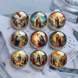10 Stück 10 mm 12 mm Jesus Cabochon, Christian Glaskuppel, 14 mm 16 mm 18 mm 20 mm 25 mm 30 mm 35 mm 40 mm DIY Bild Bild Glasperlen-DN2248