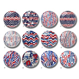 Cabochon drapeau des États-Unis, dôme en verre du 4 juillet, 10 mm 12 mm 14 mm 16 mm 18 mm 20 mm 25 mm 30 mm 35 mm 40 mm DIY rouge bleu image image perles de verre-DN2622