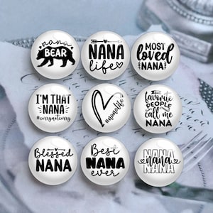 Blessed Nana Cabochon, Nana Bär Bild Glaskuppel, 10 mm 12 mm 14 mm 16 mm 18 mm 20 mm 25 mm 30 mm 35 mm 40 mm DIY Glasbild Mosaikperlen-DN1636
