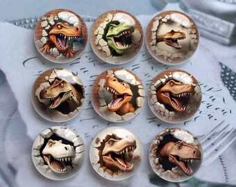 10st 10mm 12mm dinosaurus cabochon, Trex glazen koepel, 14mm 16mm 18mm 20mm 25mm 30mm 35mm 40mm DIY foto afbeelding glaskralen-DN2355