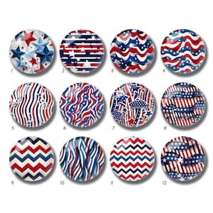 Cabochon drapeau des États-Unis, dôme en verre du 4 juillet, 10 mm 12 mm 14 mm 16 mm 18 mm 20 mm 25 mm 30 mm 35 mm 40 mm DIY rouge bleu image image perles de verre-DN2623