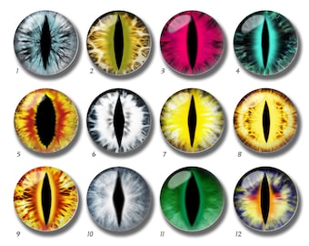 10 szt. 10 mm 12 mm Oczy kaboszonowe, szklana kopuła w kształcie kociego oka, 14 mm 16 mm 18 mm 20 mm 25 mm 30 mm 35 mm 40 mm Oczy lalki obraz szklany kamea -DN1709