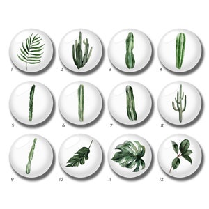 10 Uds. Cabujón de Cactus de 10mm y 12mm, cúpula de cristal Monstera, 14mm, 16mm, 18mm, 20mm, 25mm, 30mm, 35mm, 40mm, cuentas de cristal con imagen DIY-DN2752