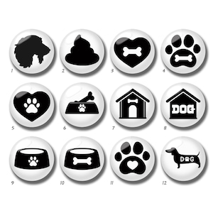 10 Stück 10mm 12mm Hund Cabochon, Pfotenabdruck Glaskuppel, 14mm 16mm 18mm 20mm 25mm 30mm 35mm 40mm Dackel Bild Bild Glasperlen-DN2459