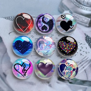 Hochzeit Love Herz Cabochon,Valentinstag Glaskuppel 10mm 12mm 14mm 16 mm 18mm 20 mm 25 mm 30 mm 35 mm 40mm Bild Bild Glasperlen-DN184