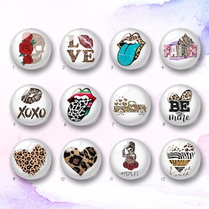 10pcs Leopard Print Cabochon, Lips Image Glass Dome,10mm 12mm 14mm 16mm 18mm 20mm 25mm 30mm 35mm 40mm Picture Image Glass Beads-DN54