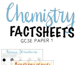 GCSE Chemistry Revision Paper 1 notes | Science GCSE notes | GCSE Student Notes for Exam Prep | Chemistry Revision notes for year 10/year 11