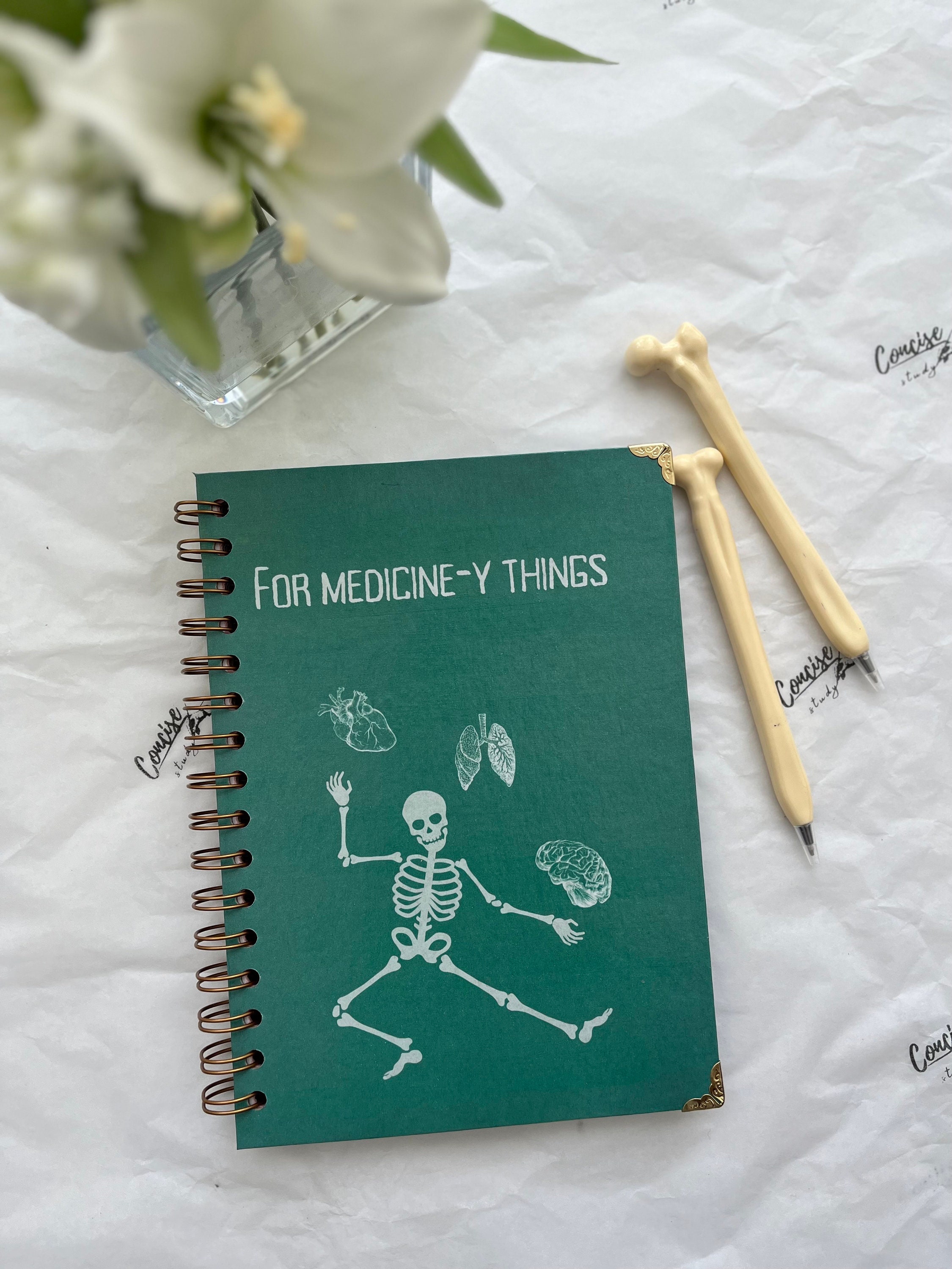 Medical Theme Notebook| Personalised Doctor Spiral Notebook | Student Doctor Gifts | Gifts for Graduation| Placement journal - Concise Study