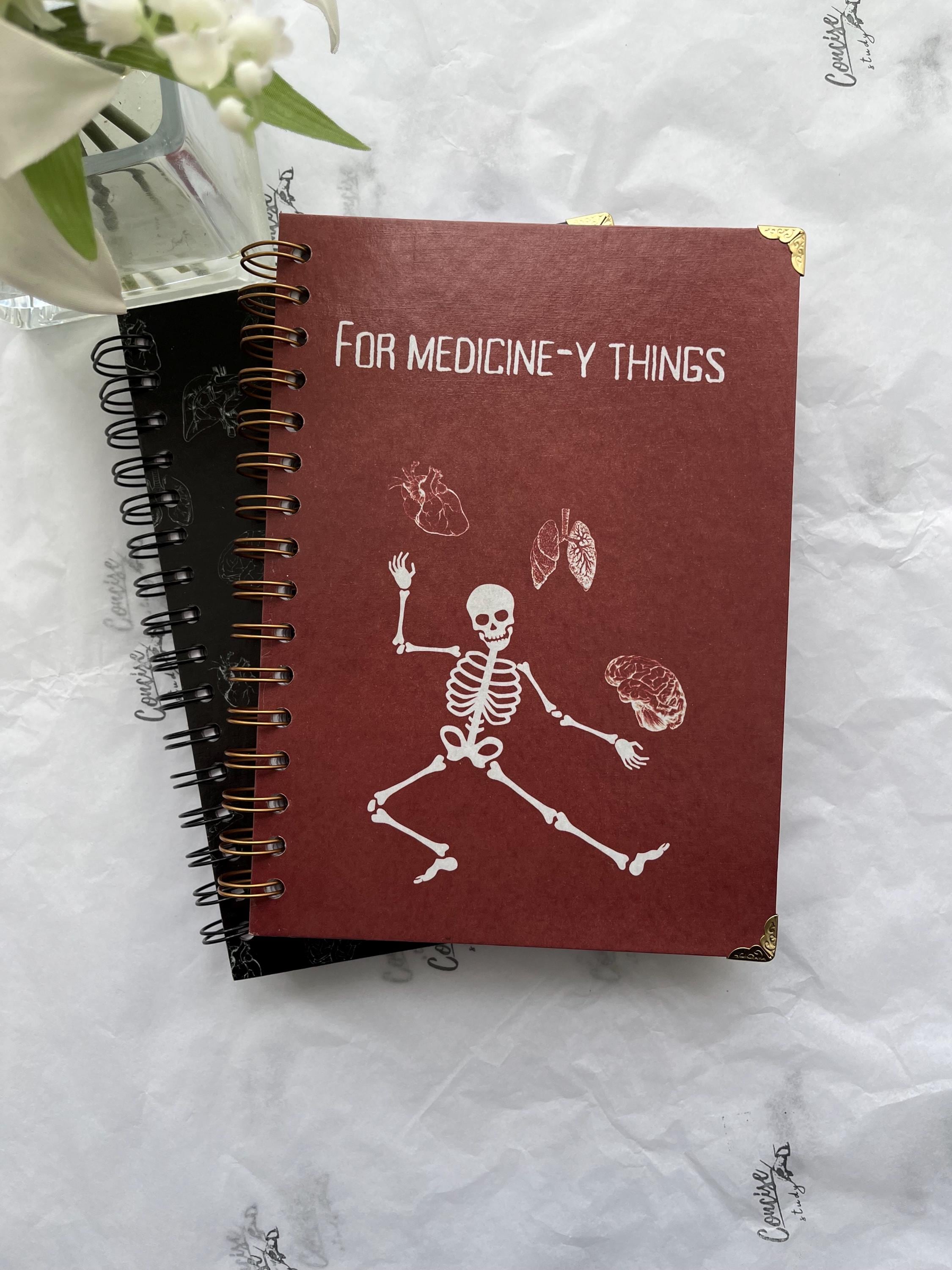Medical Theme Notebook| Personalised Doctor Spiral Notebook | Student Doctor Gifts | Gifts for Graduation| Placement journal - Concise Study