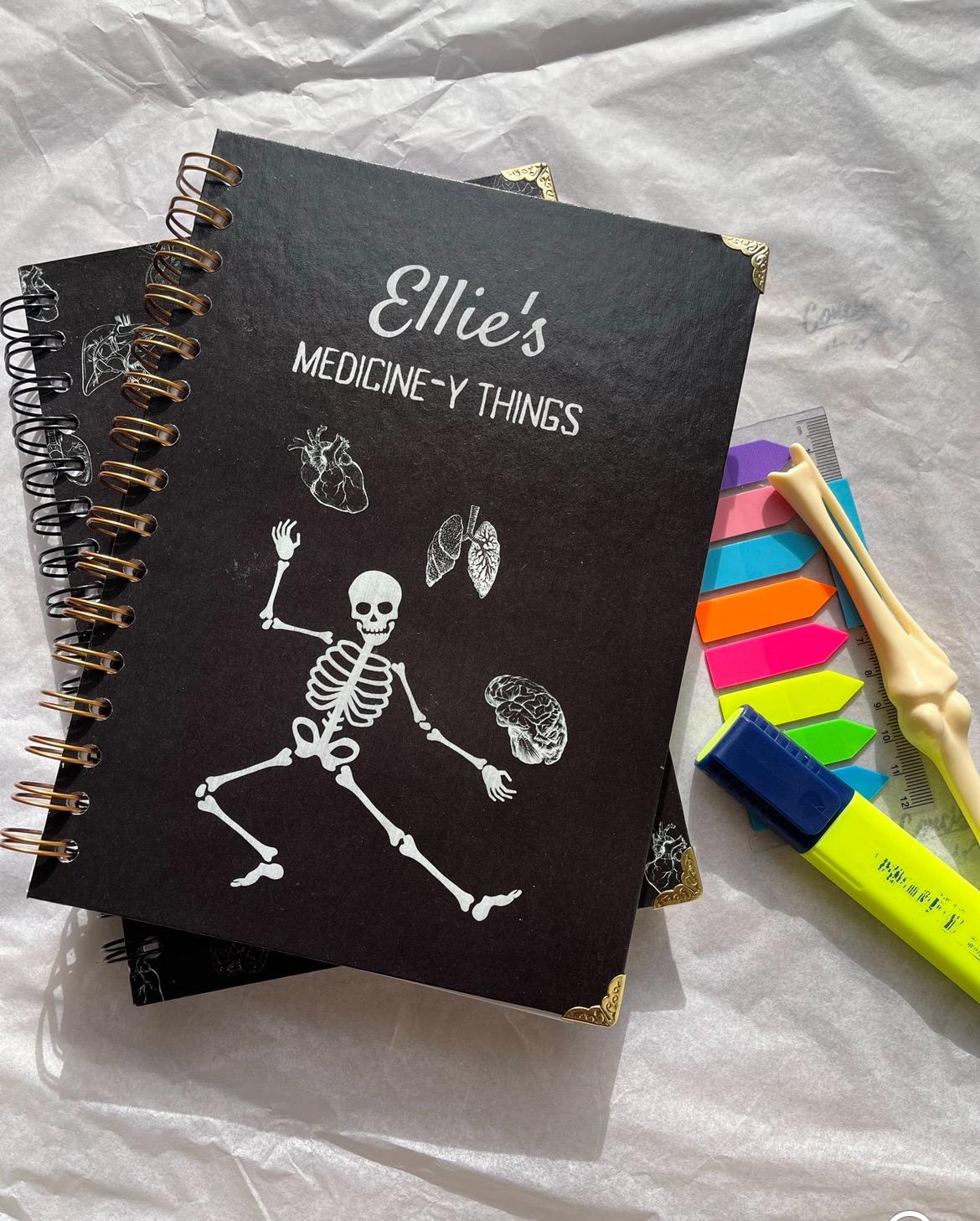 Medical Theme Notebook| Personalised Doctor Spiral Notebook | Student Doctor Gifts | Gifts for Graduation| Placement journal - Concise Study