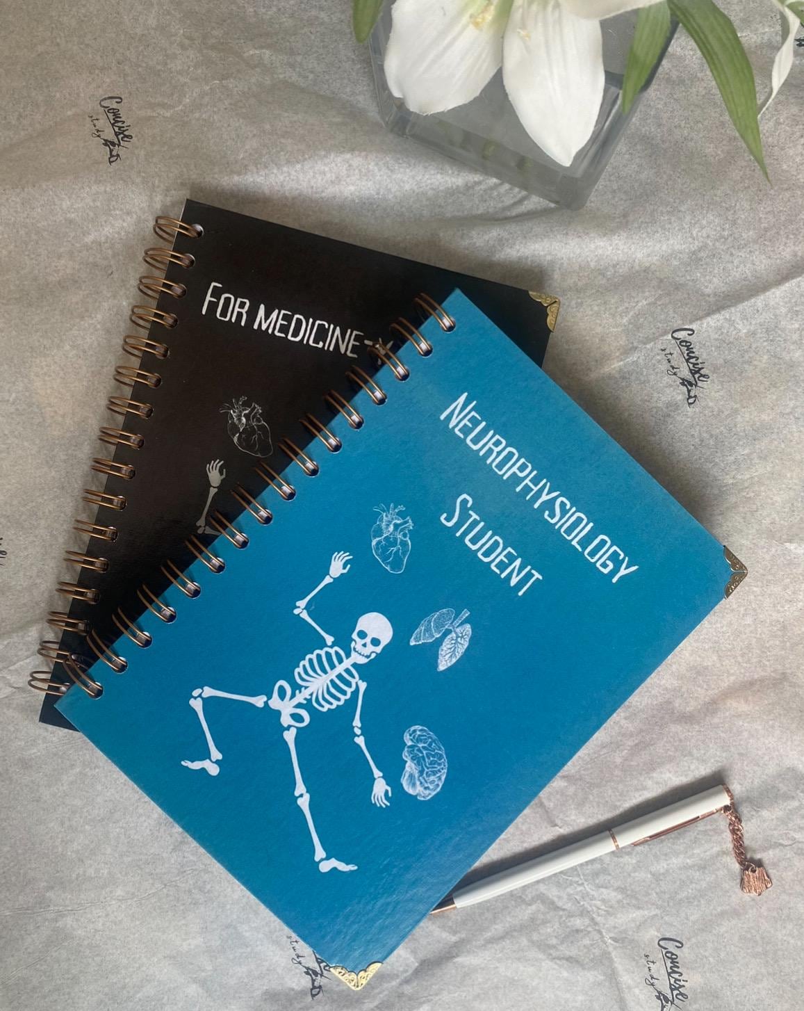 Medical Theme Notebook| Personalised Doctor Spiral Notebook | Student Doctor Gifts | Gifts for Graduation| Placement journal - Concise Study