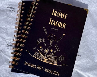 Trainee Teacher A5 Hardcover Academic Diary Planner Sept 2023-24 | Trainee Teacher Supplies | Trainee Teacher Gift | University Planner