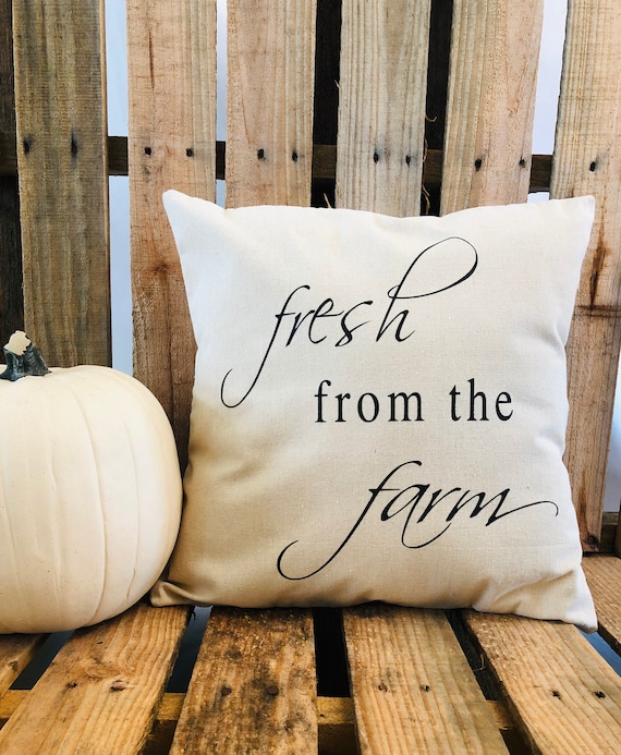 Fresh From The Farm Pillow Cover Home Decor Drop Cloth Etsy