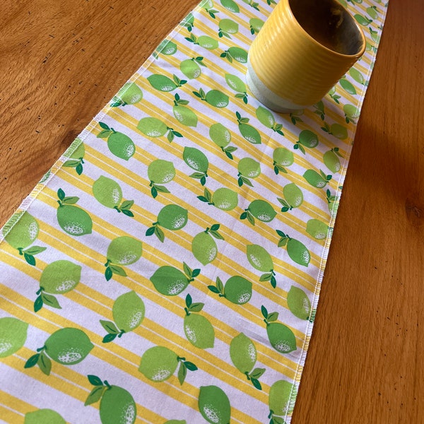 Lime yellow green table runner dresser scarf bench table end table lay. New gift idea mom sister drink bar area Etsy buys dining kitchen Thx