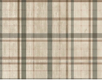 Green tan plaid 8” valance. 42” wide kitchen dining bathroom bedroom matches David textile woodland new gift curtain ruffle top washable