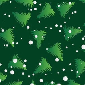 12 x 42” Christmas runner green trees white snow table decorations gift home decor dining kitchen