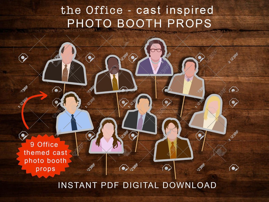 The Office Photo Booth Props Etsy