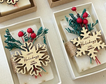 Weihnachts Duftseife Gefälligkeiten| Personalisierte Weihnachtsgeschenke | Personalisierte Weihnachtsgeschenke | Weihnachtstisch | Neujahr Frohe Weihnachten Gunst