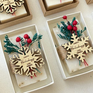 Christmas Scent Soap Favors| Personalized Christmas Gifts | Custom Christmas Favors | Christmas Table | New Year Merry Christmas Favors