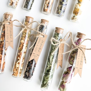 Wedding tea favors for guests, bulk test tube, rustic wedding favor, personalized favors, custom bonbonniere, showers favors, thank you gift