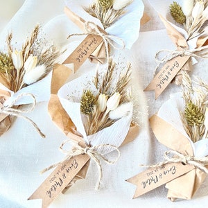 Bomboniere magnetiche per gli ospiti, Bomboniere rustiche, Bomboniera, Mini bouquet di fiori secchi, Bomboniere uniche, Bomboniere personalizzate, Regali magnetici sfusi