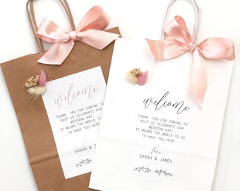Welcome bags for wedding guests, personalized kraft welcome party gift bag, welcome to our wedding bag, hotel wedding welcome bags, custom