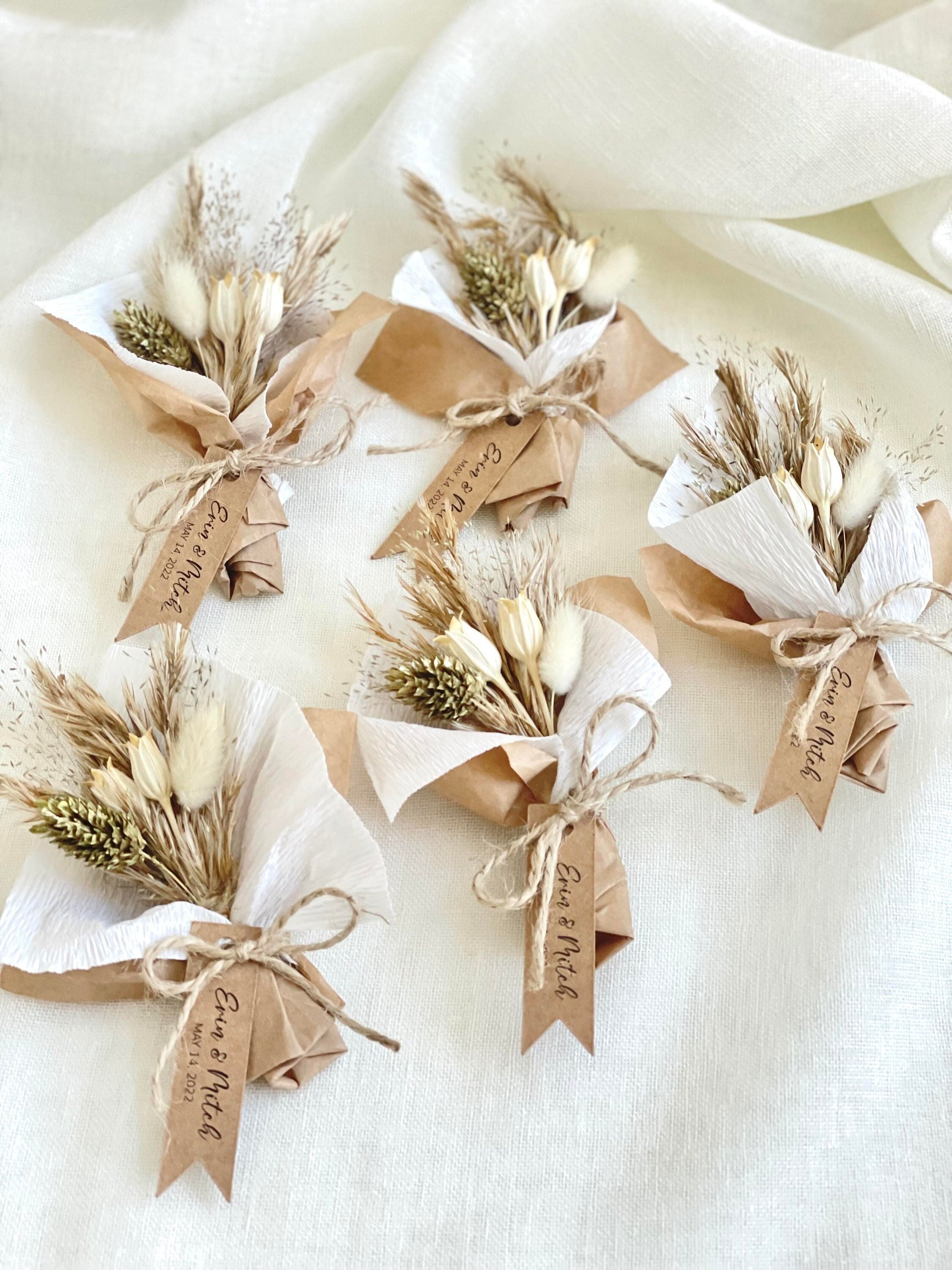 Wedding Favors for Guest Dried Flowers Bouquet Etsy