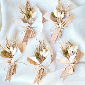 Bomboniere magnetiche per gli ospiti, Bomboniere rustiche, Bomboniera, Mini bouquet di fiori secchi, Bomboniere uniche, Bomboniere personalizzate, Regali magnetici sfusi