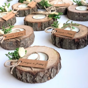 Wedding favors for guests, bulk gifts, rustic wedding favor, personalized favors, wood favors, tealight holder, unique gift, thank you gifts image 5