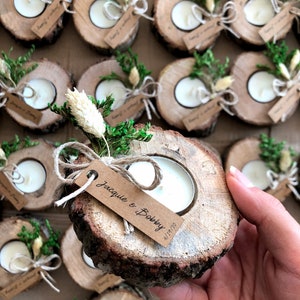 Wedding favors for guests, bulk gifts, rustic wedding favor, personalized favors, wood favors, tealight holder, unique gift, thank you gifts image 10