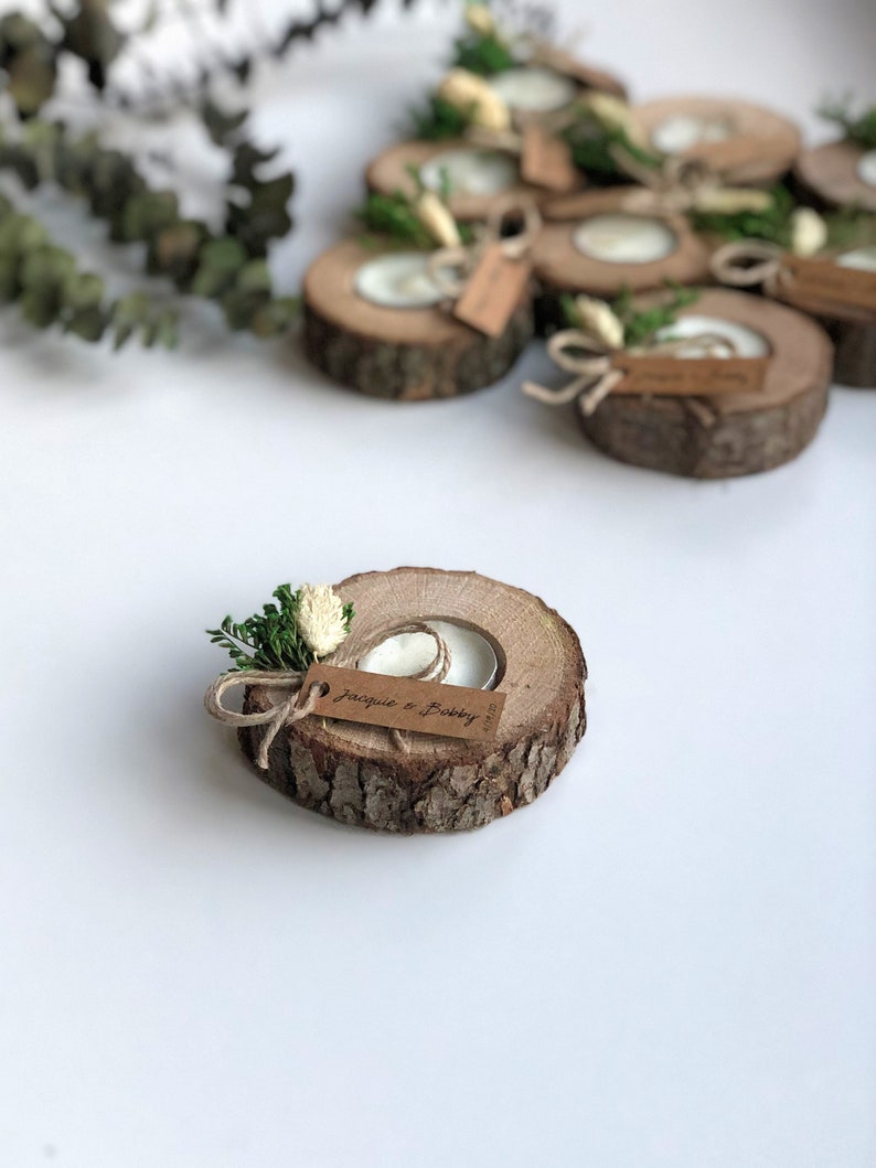 Wedding favors for guests, bulk gifts, rustic wedding favor, personalized favors, wood favors, tealight holder, unique gift, thank you gifts image 4