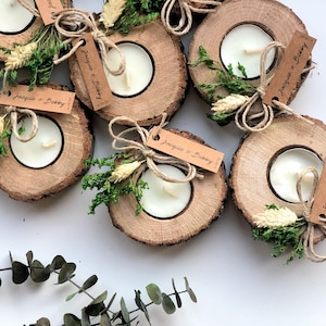 Wedding favors for guests, bulk gifts, rustic wedding favor, personalized favors, wood favors, tealight holder, unique gift, thank you gifts image 9